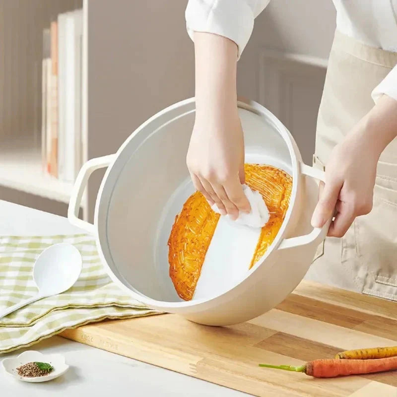 Ceramic Stock Pot Seafood Pot Casserole with Glass Lid Cookware