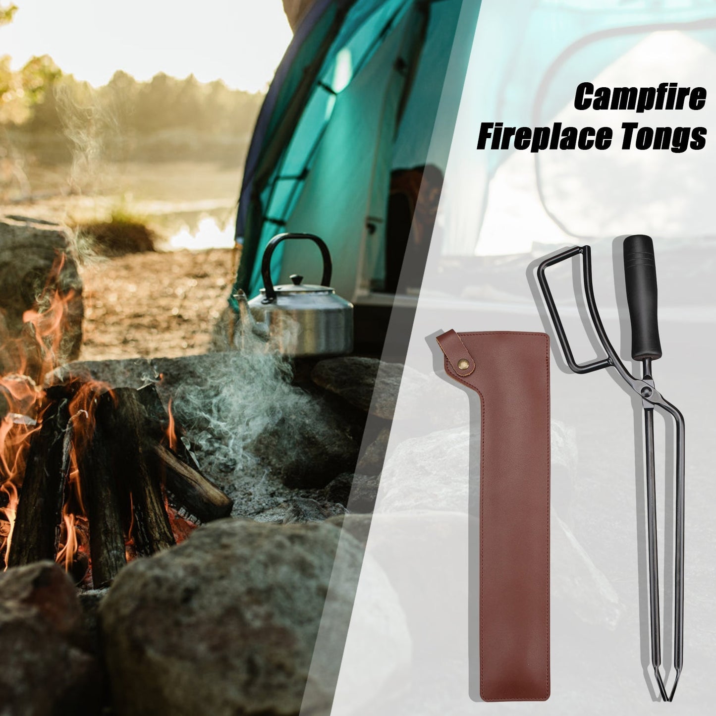 Charcoal Clip Portable Heat Resistant BBQ Firewood Tongs Carbon Clamp