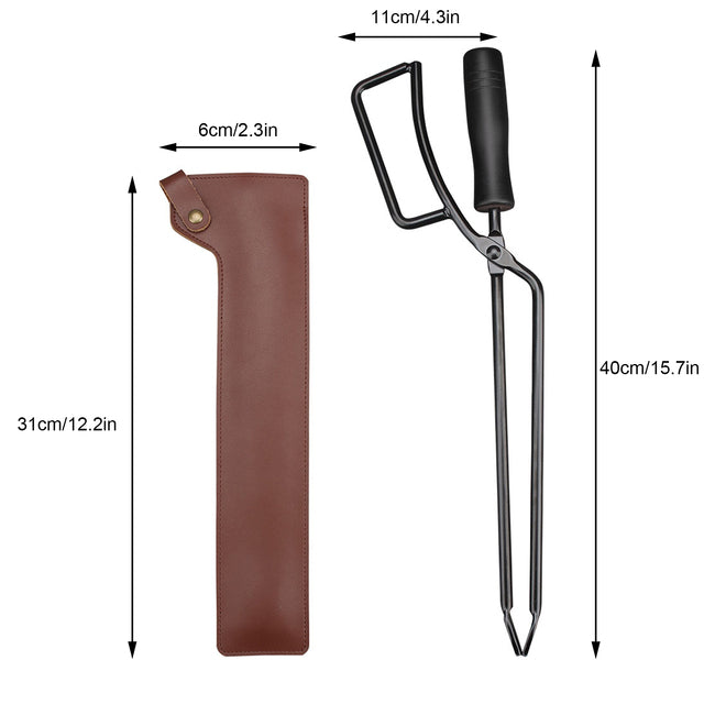 Charcoal Clip Portable Heat Resistant BBQ Firewood Tongs Carbon Clamp