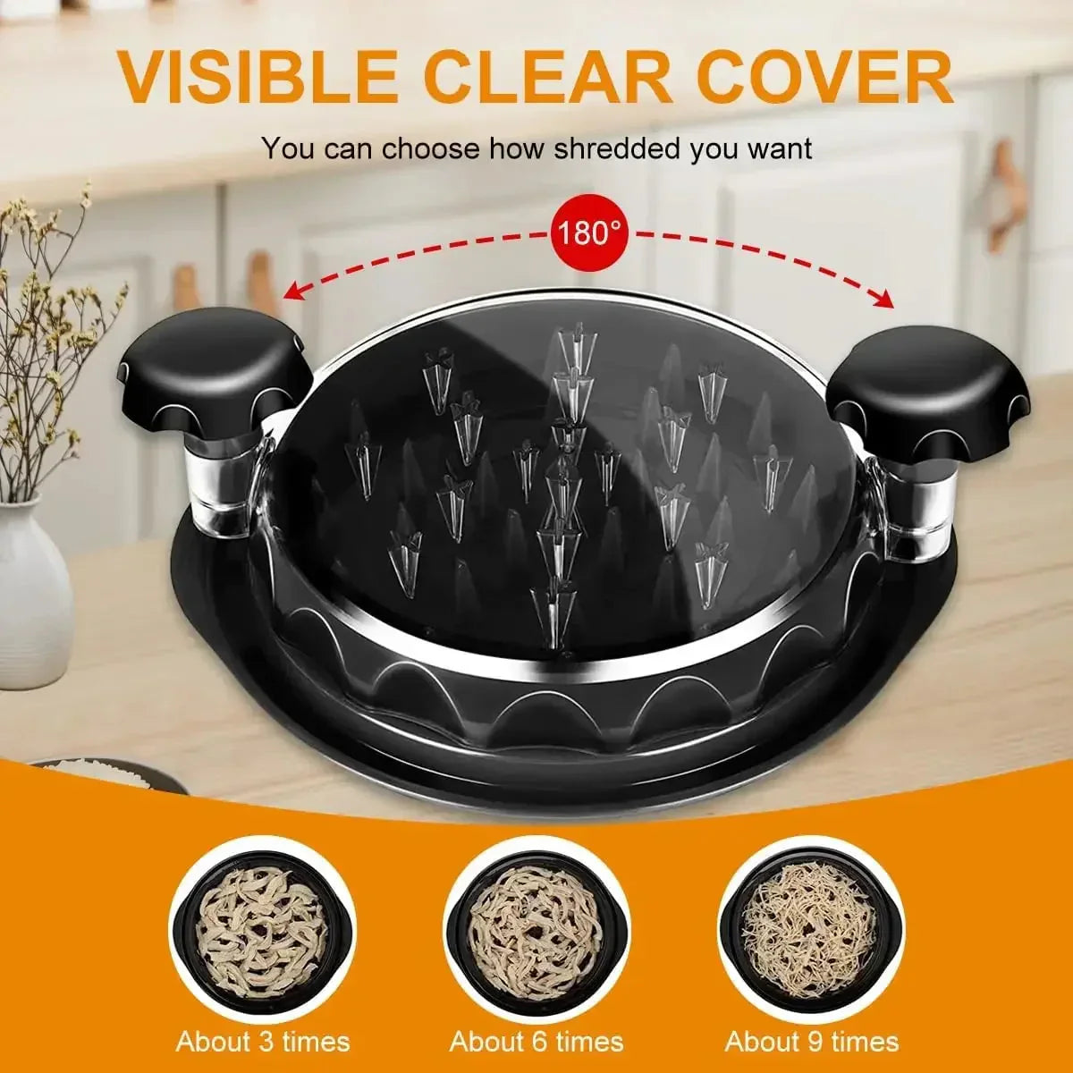 Chicken Shredder Tool Meat Mincing Grinder Machine with Lid