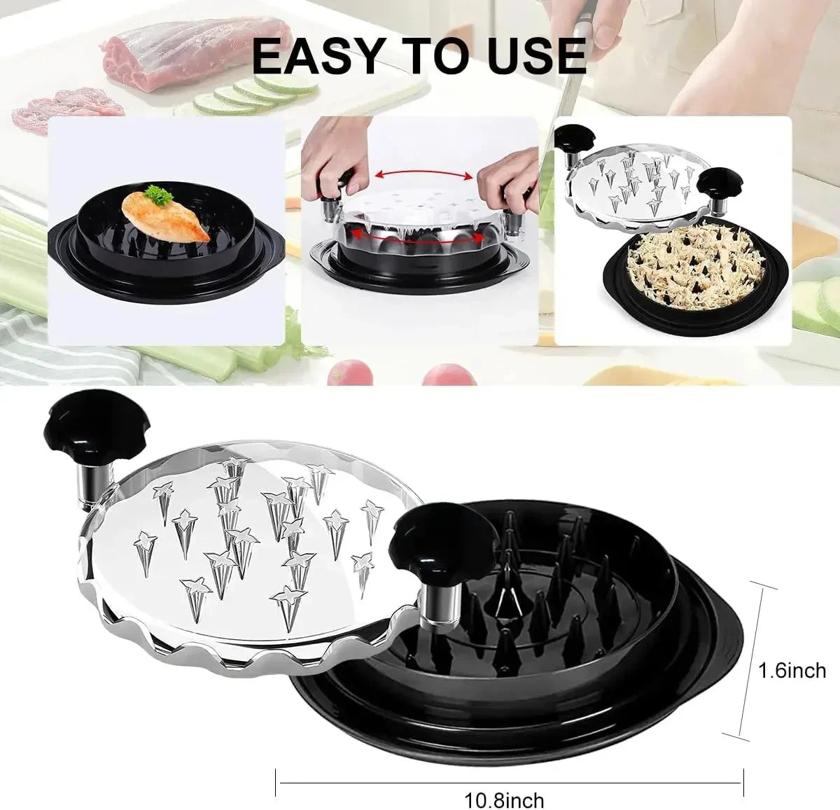 Chicken Shredder Tool Meat Mincing Grinder Machine with Lid