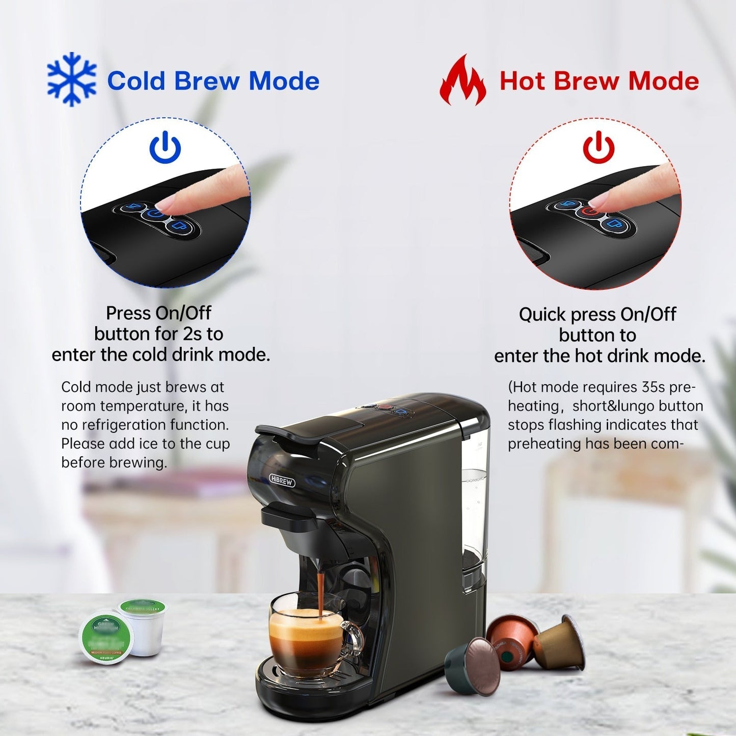Coffee Machine Multiple Capsule Espresso Cafeteria Pod Coffee Maker
