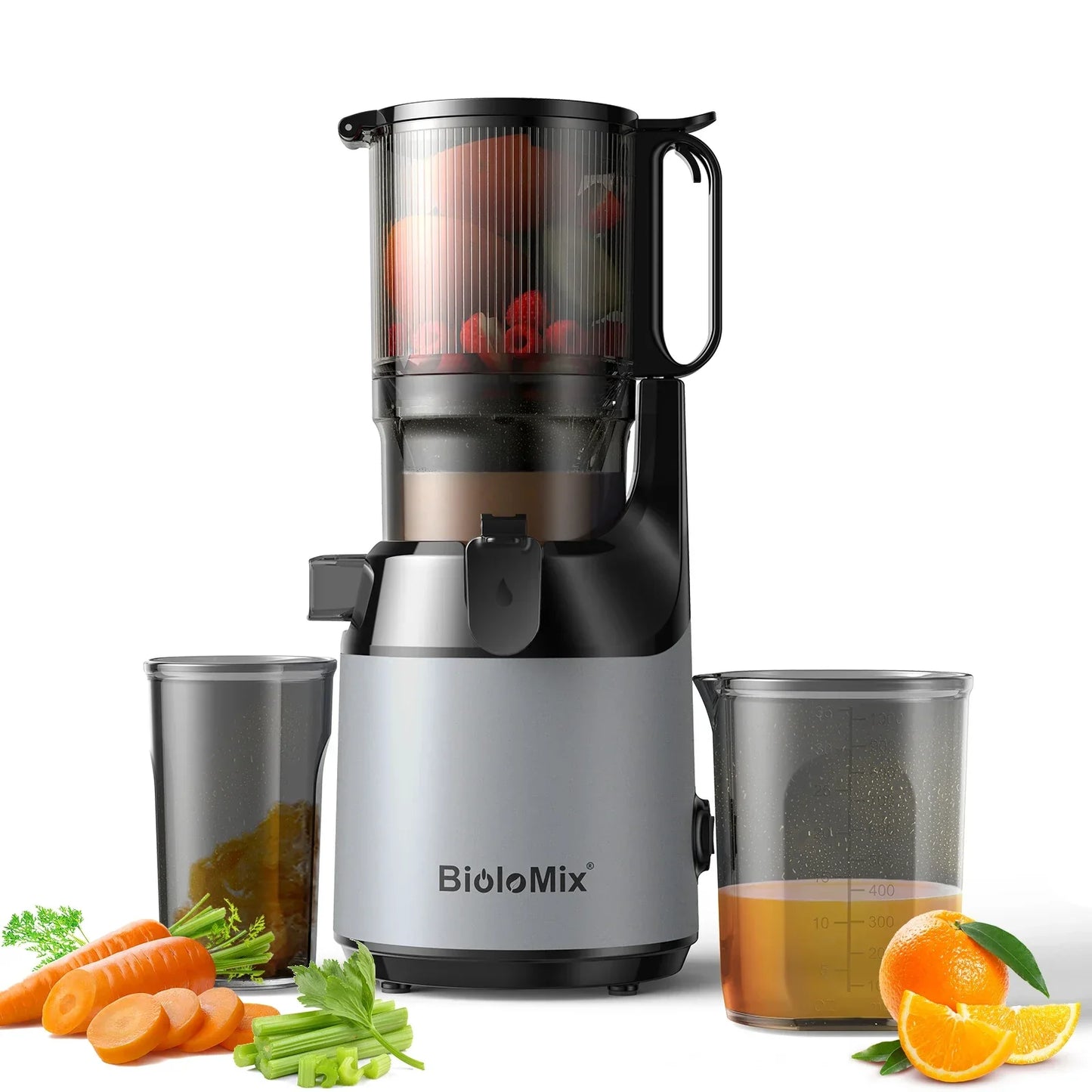 Cold Press Juicer BPA Free Slow Masticating Juicer with Wide Feed Chute
