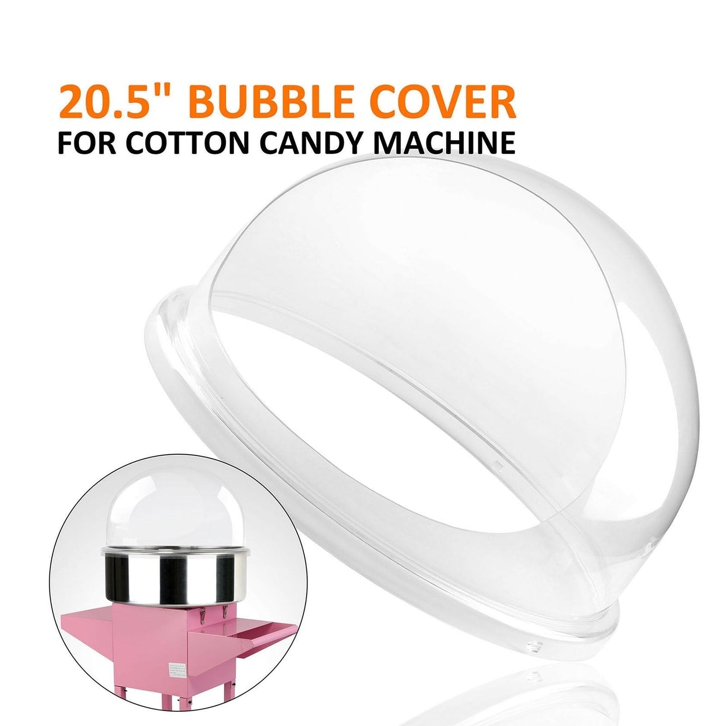 Commercial Cotton Candy Machine Cover Clear Floss Bubble Shield