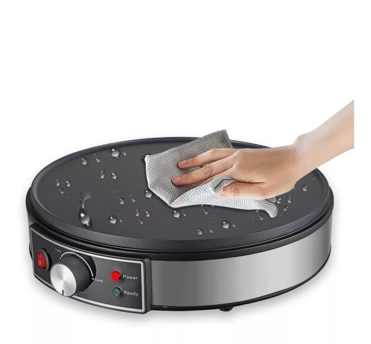Commercial Electric Crepe Maker Machine with Non-stick Griddle