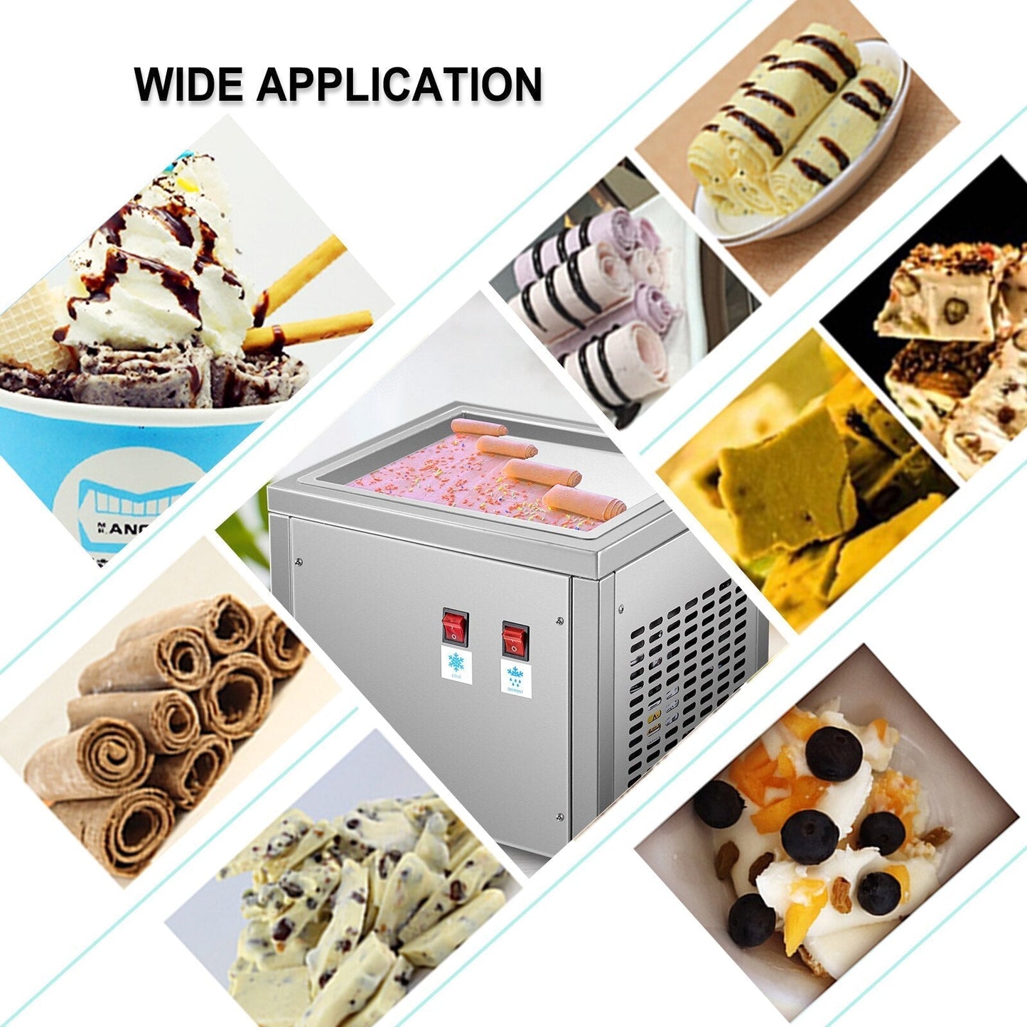 Commercial Fried Ice Cream Rolls Machine Roll Ice Cream Maker Machine