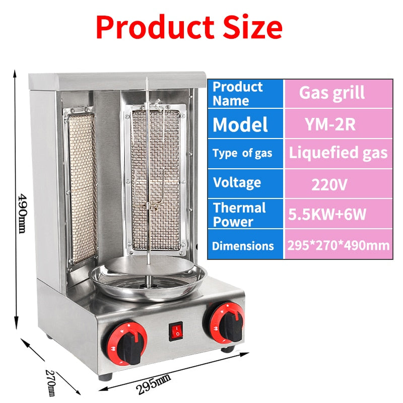 Commercial Shawarma Grill BBQ Grill Auto Rotating Kebab Roast Grill