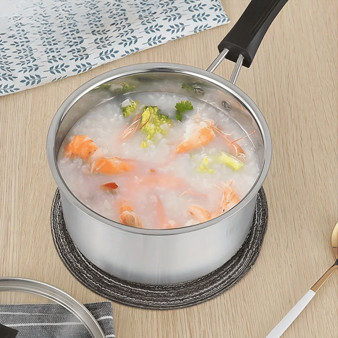 Cooking Pot Saucepan Frying Pan With Thick Bottom With Glass Lid