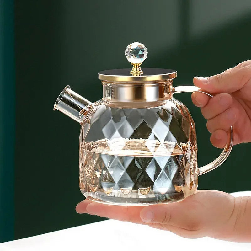 Diamond Type Glass Water Kettle Creative Glass Kettle Bottle