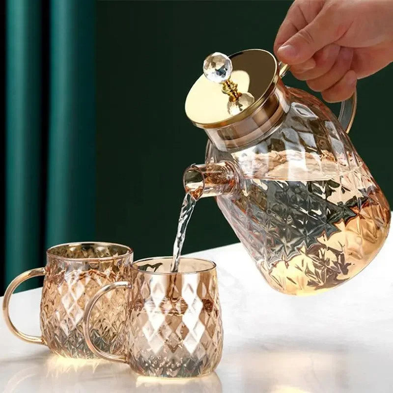 Diamond Type Glass Water Kettle Creative Glass Kettle Bottle