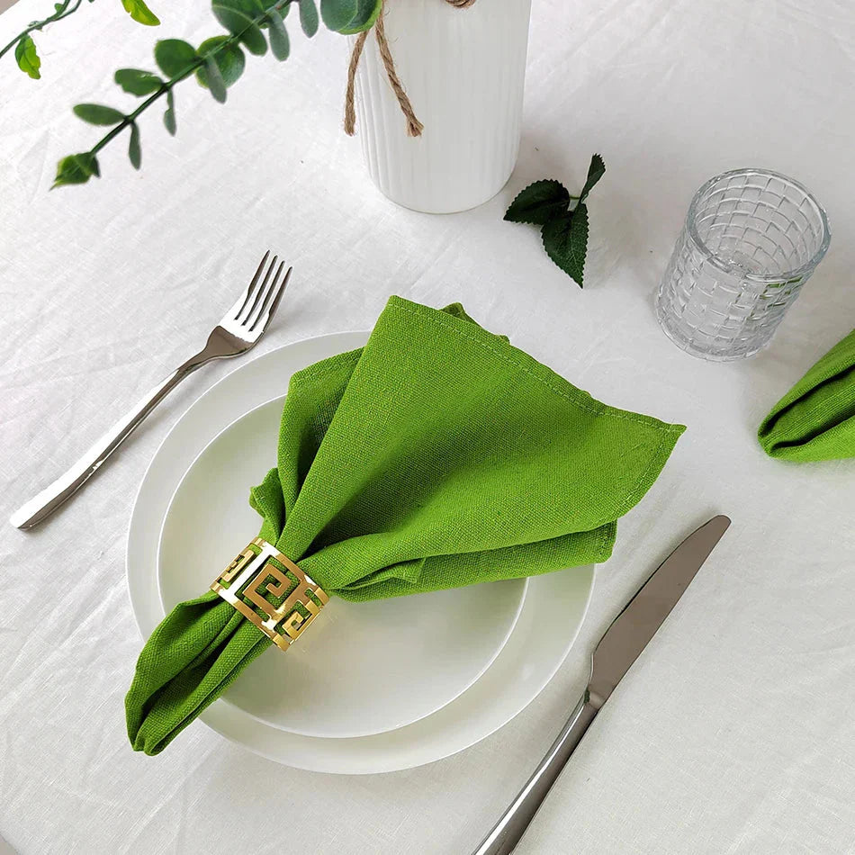 Dinner Cloth Napkin Set of 4 Pack Cotton Blend Linen Fabric Table Mat
