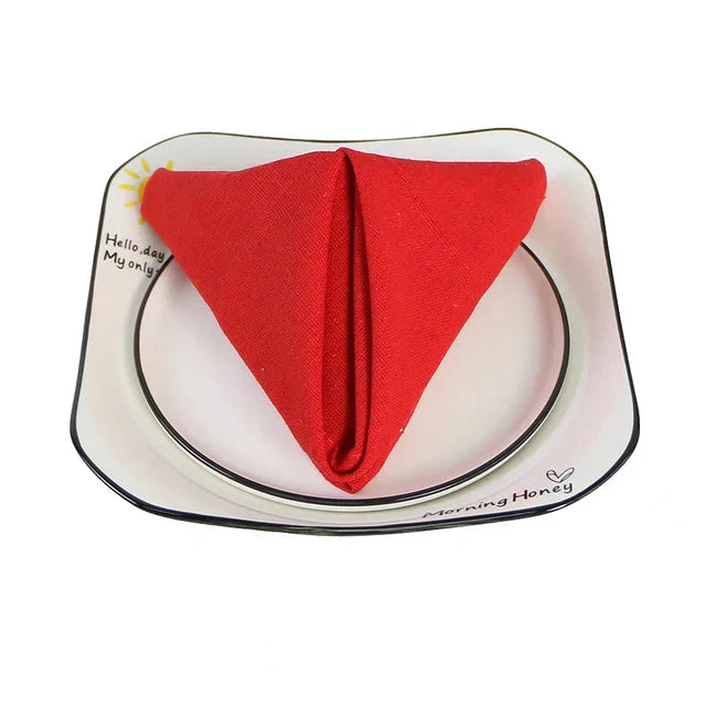 Dinner Cloth Napkin Set of 4 Pack Cotton Blend Linen Fabric Table Mat