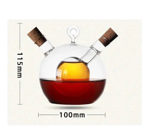 Double Glass Oiler Dual-purpose Glass Bottle Condiment Bottle