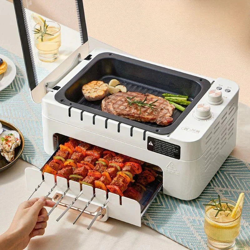 Double-layer Electric Barbecue Machine Household Electric Grills