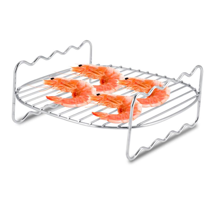 Double Layer Stainless steel Skewers Barbecue Rack BBQ Tray