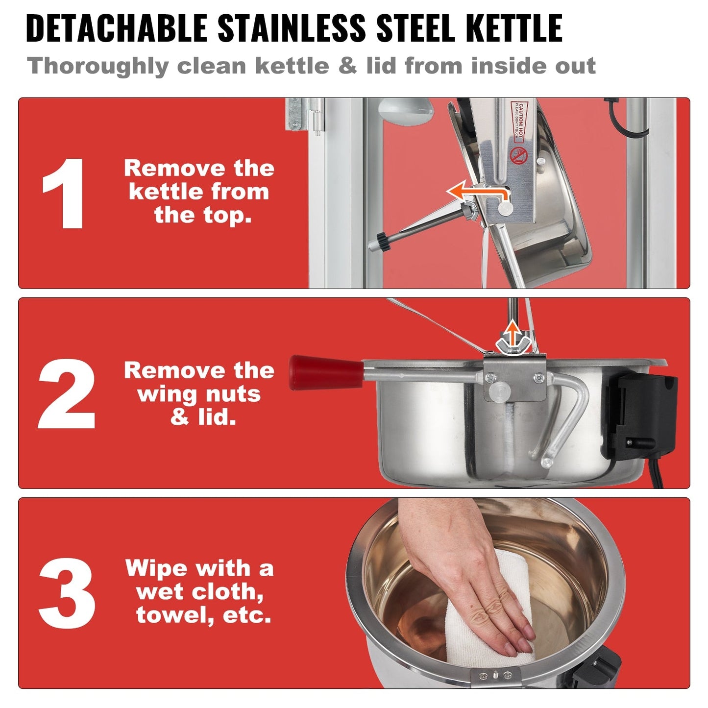 Electric Popcorn Maker Commercial Popper Machine Automatic Cookware