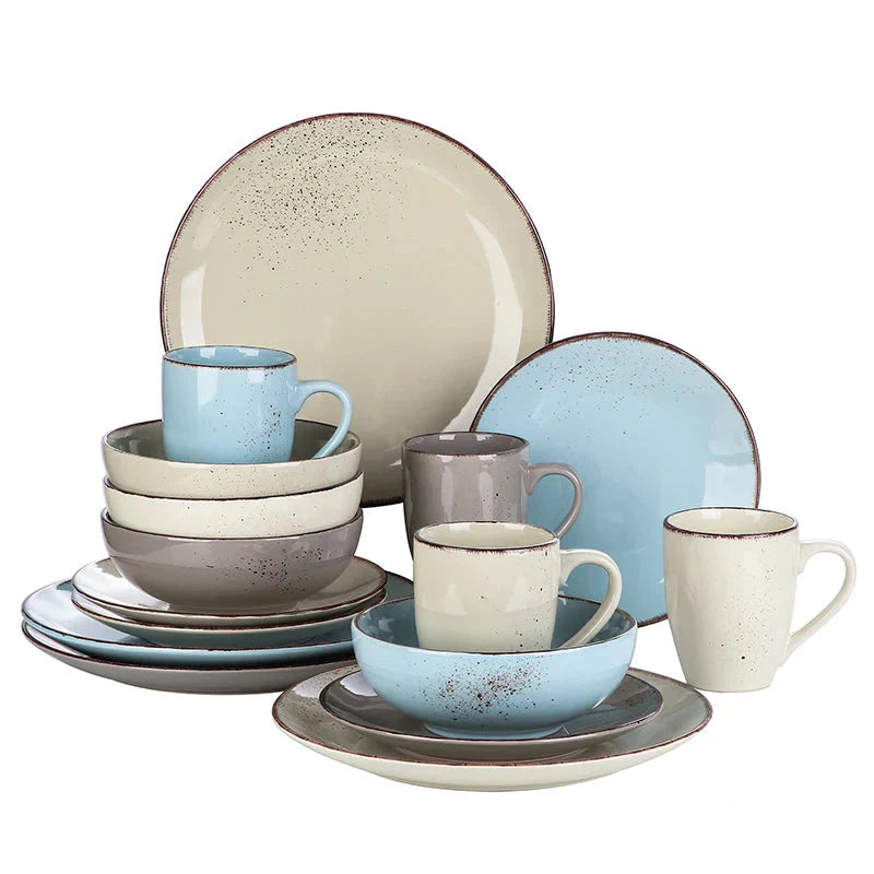 Elegant Stoneware Ceramic Dinnerware Set Plate Bowl Mug Tableware Set