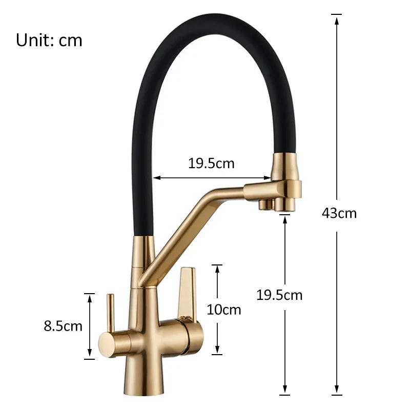 Filtered Kitchen Faucets Purification 360 Rotation Water Filter Tap
