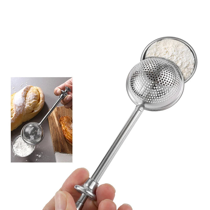 Flour Powder Shaker Filter Spoon Baker Dusting Wand for Sugar Sifter