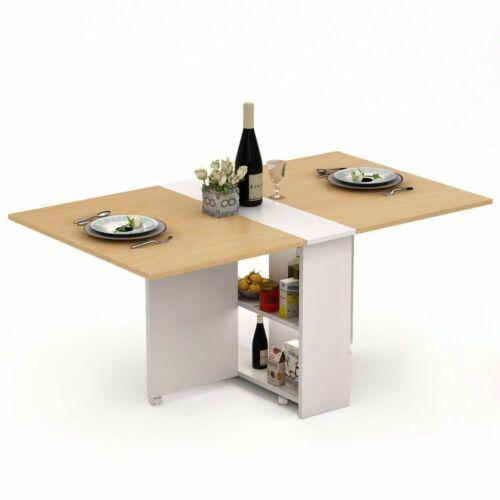 Folding & Extendable Pear Wood Color Dining Table
