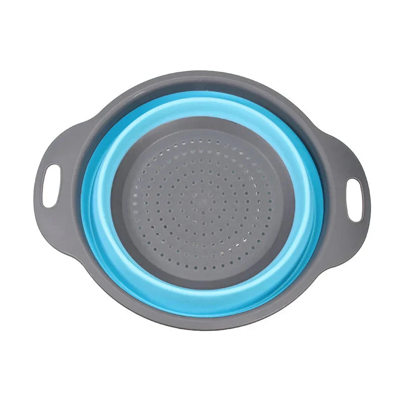 Folding Silicone Vegetable Strainer Collapsible Silicone Colander