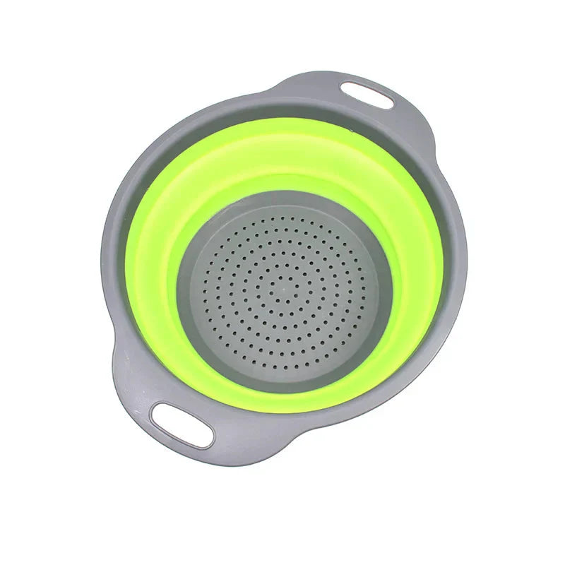 Folding Silicone Vegetable Strainer Collapsible Silicone Colander
