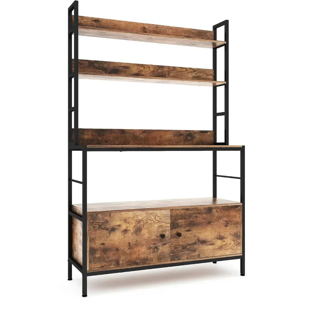 Freestanding Kitchen Utility Storage Shelf Bakers Rack Microwave Stand