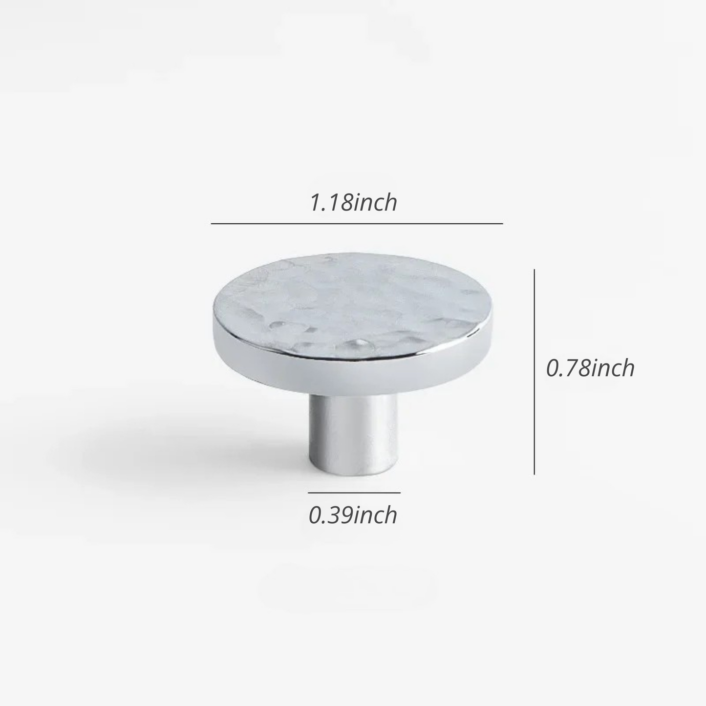 French Handmade Hammer Pattern Cabinet Drawer Door Handle