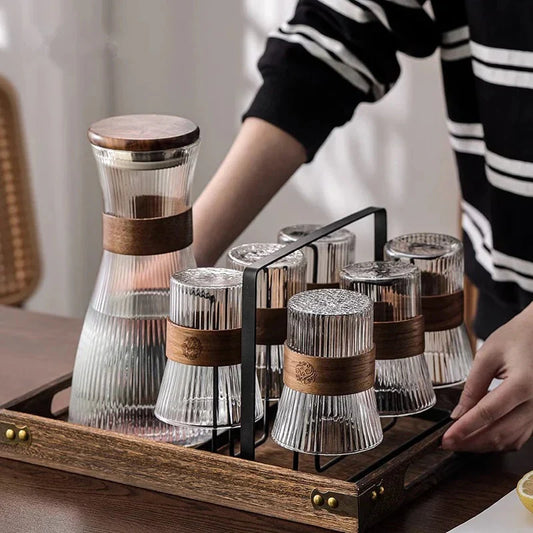 Glass Cup Set Water Kettle Bottle Creative Heat-resistant Water Glass