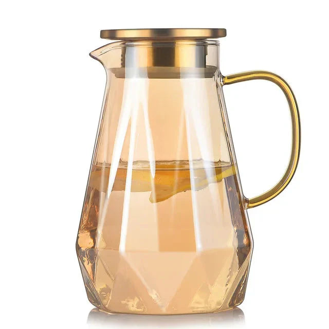 Glass Water Bottle Kettle Gradient Diamond Shaped Water Kettle Water Cups