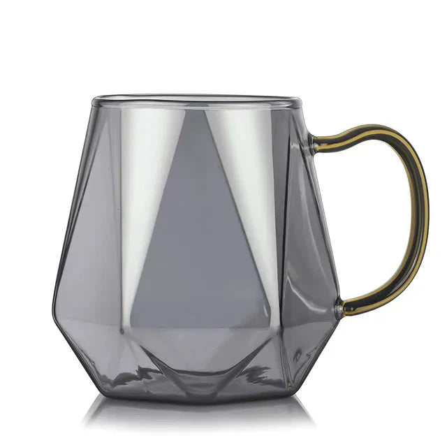 Glass Water Bottle Kettle Gradient Diamond Shaped Water Kettle Water Cups