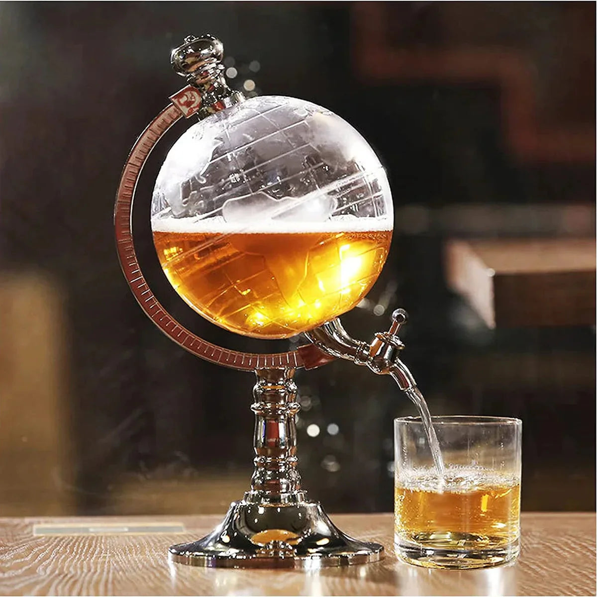Globe Decanter Drink Dispenser Home Bar Liquor Dispenser Decanter