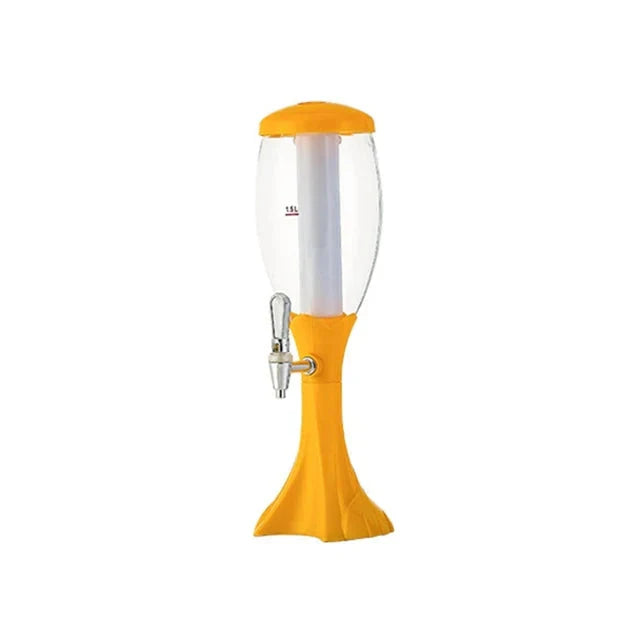 Glowing Drink Dispenser with Tap Beer Tower Versatile Drinks Dispenser