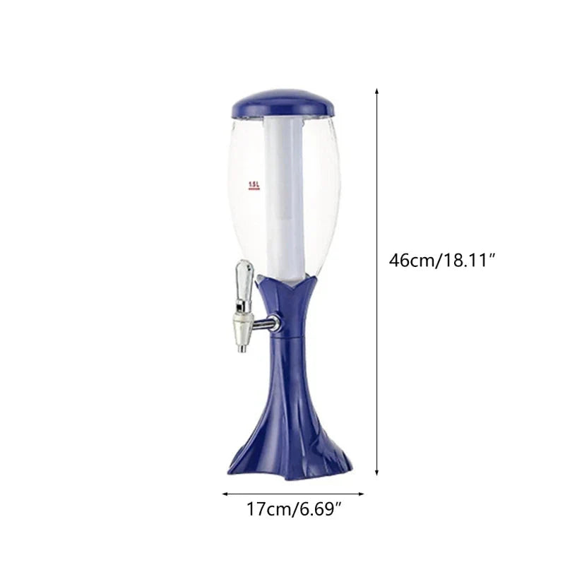 Glowing Drink Dispenser with Tap Beer Tower Versatile Drinks Dispenser
