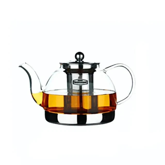 Heat Resistant Clear Glass Teapot Household Thickened Tea Kettle