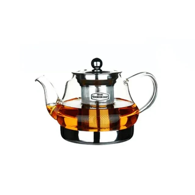 Heat Resistant Clear Glass Teapot Household Thickened Tea Kettle