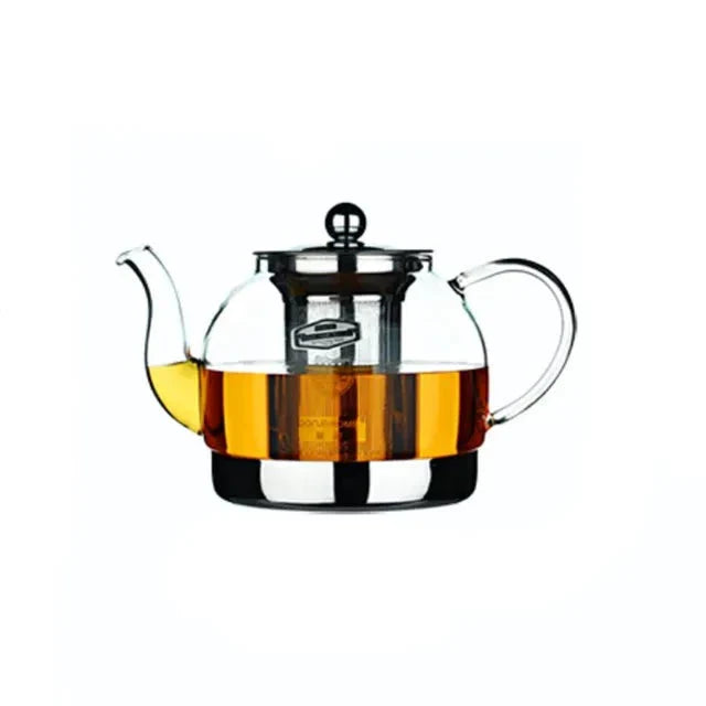 Heat Resistant Clear Glass Teapot Household Thickened Tea Kettle