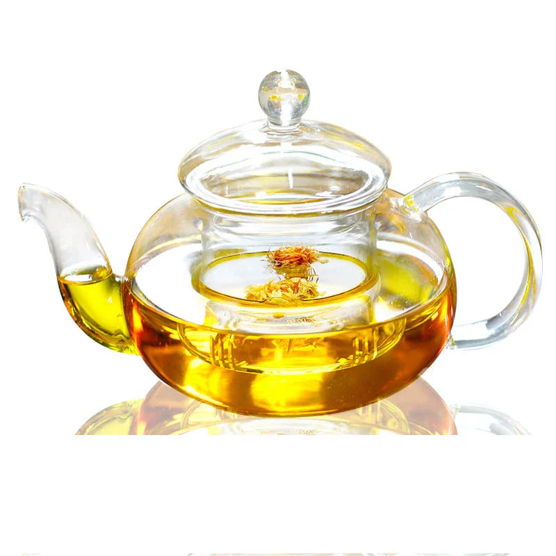 Heat Resistant Glass Tea Pot Glass Teapot with Infuser Tea Pot Set
