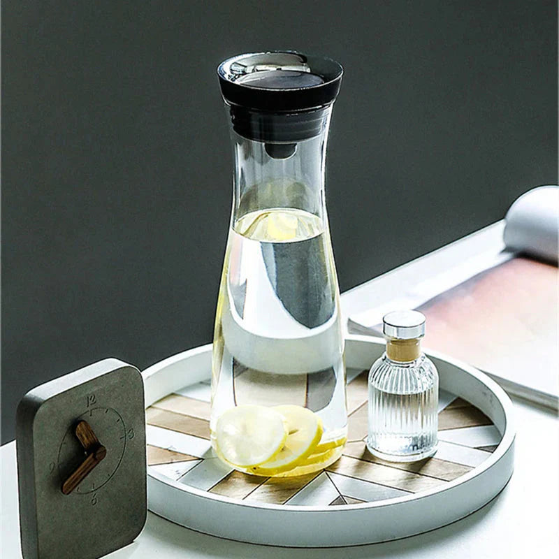 High Borosilicate Glass Basic Tilting Stainless Steel Lid Closure