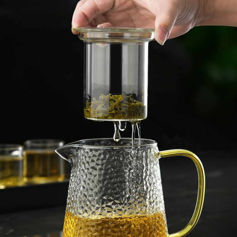 High Borosilicate Glass Teapot Heat Resistant Transparent Teaware