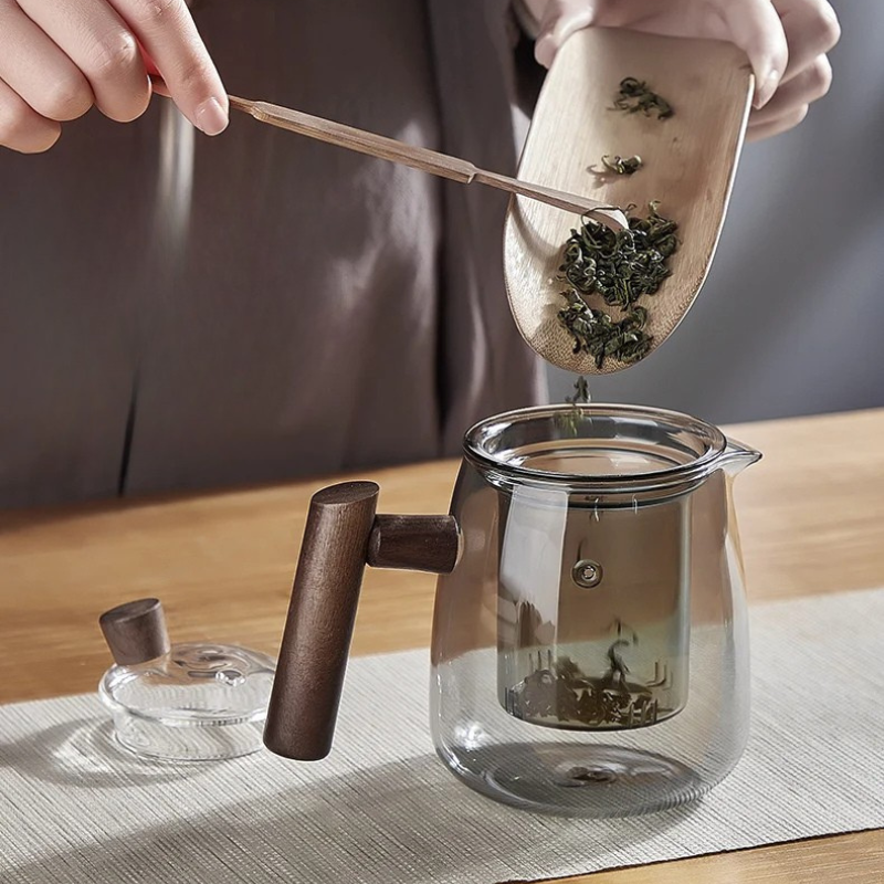 High Borosilicate Glass Teapot Heat Resistant Transparent Teaware