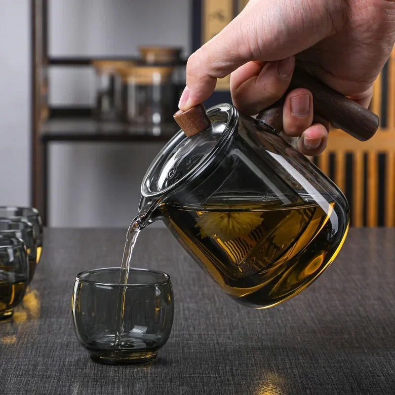 High Borosilicate Glass Teapot Heat Resistant Transparent Teaware