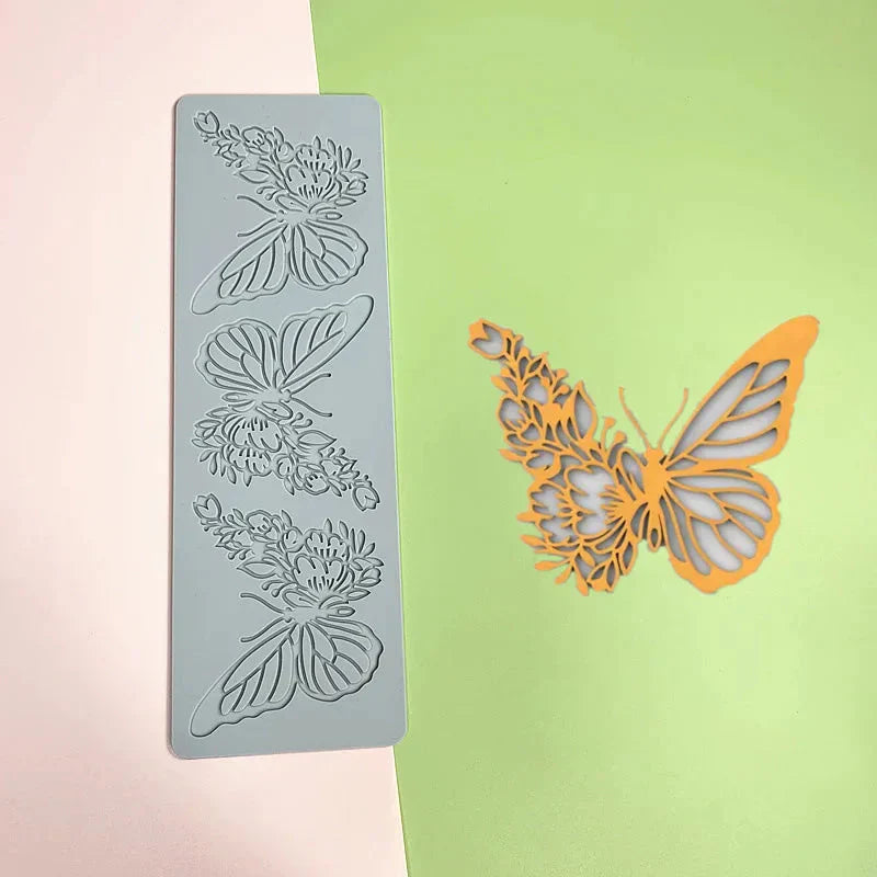Hollow Out Butterfly Honeycomb Sugar Lace Pad Baking Silicone Mold