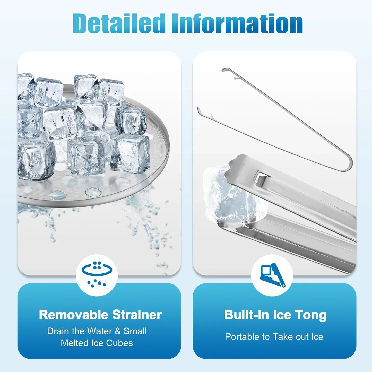 Ice Bucket Stainless Steel Insulated Beer Drink Double-layer Cooler