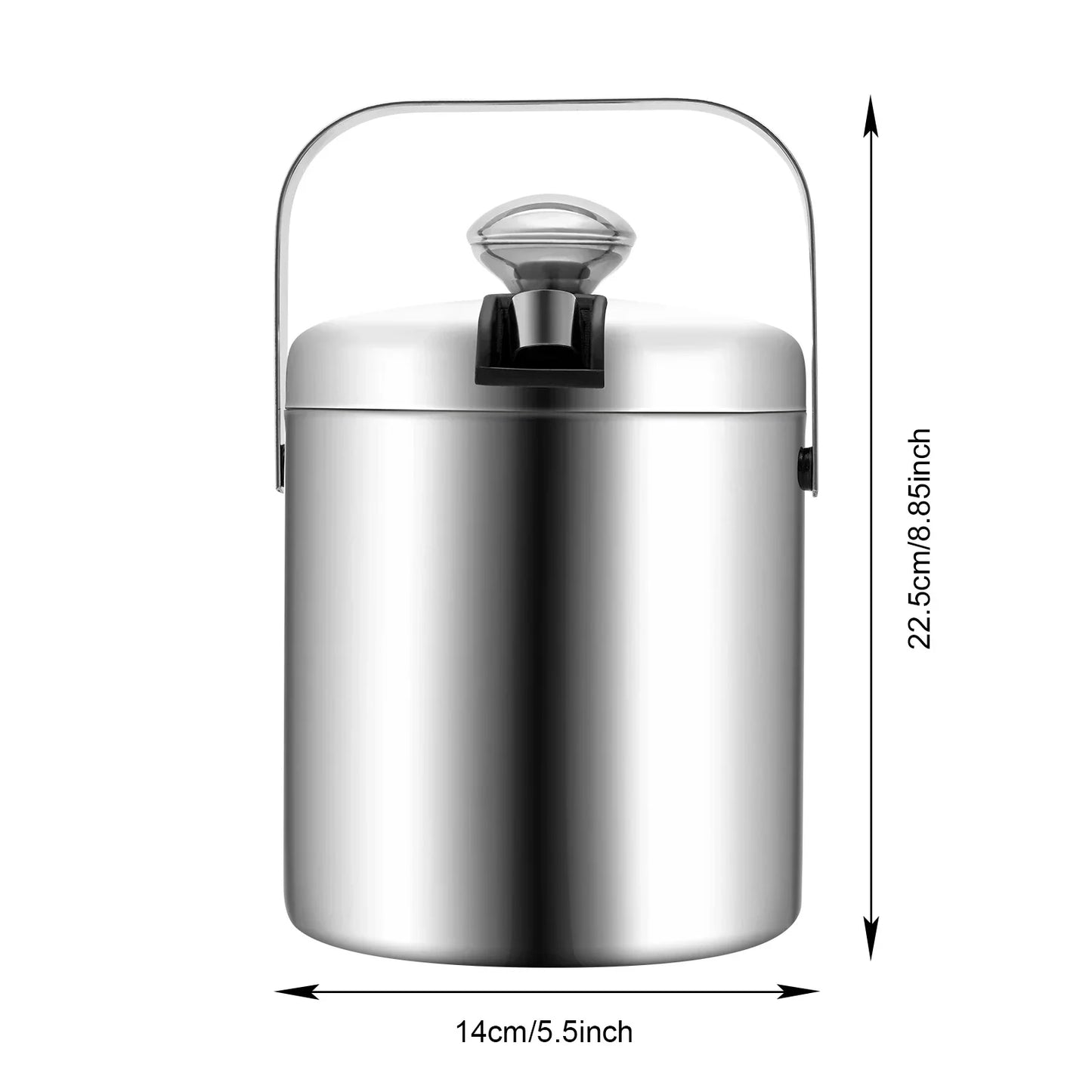 Ice Bucket Stainless Steel Insulated Beer Drink Double-layer Cooler