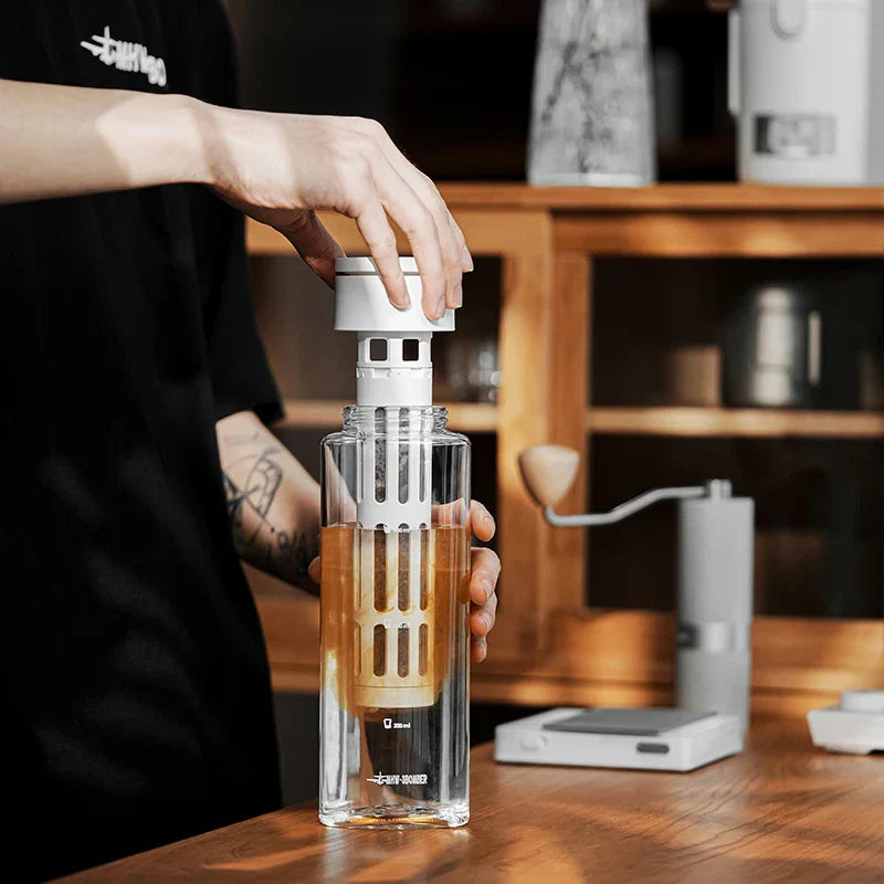 Iced Cold Coffee Brewer Maker Portable Coffee Pot Detachable Filter