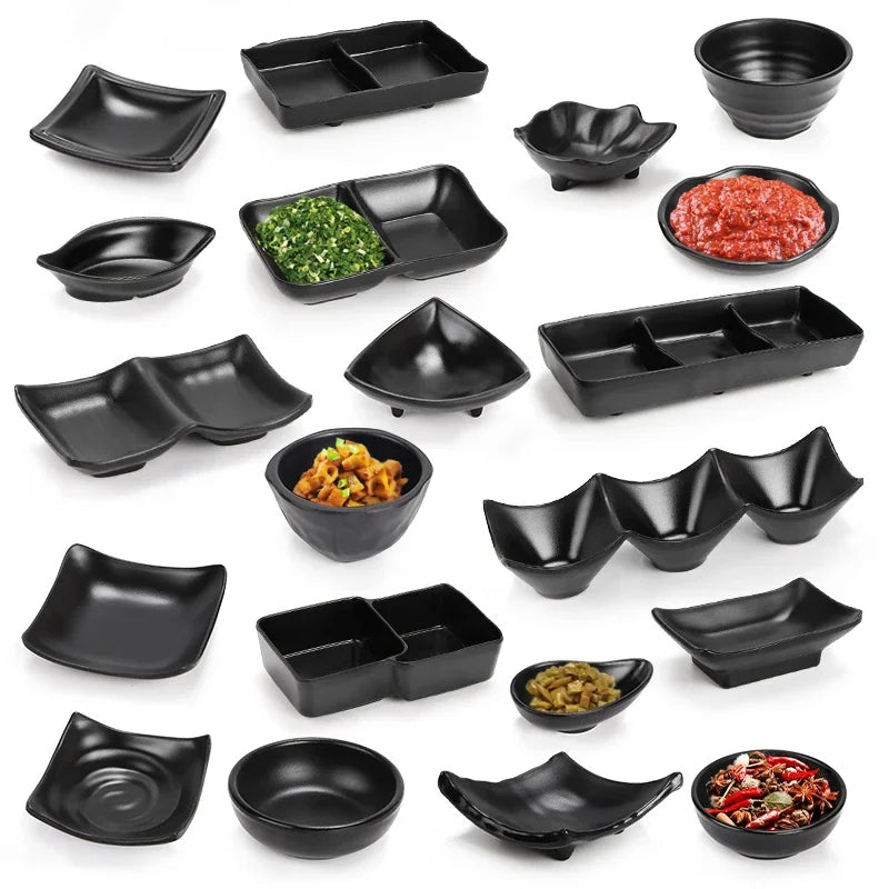 Japanese Melamine Dipping Saucer Plastic Dish Sauce Dispenser