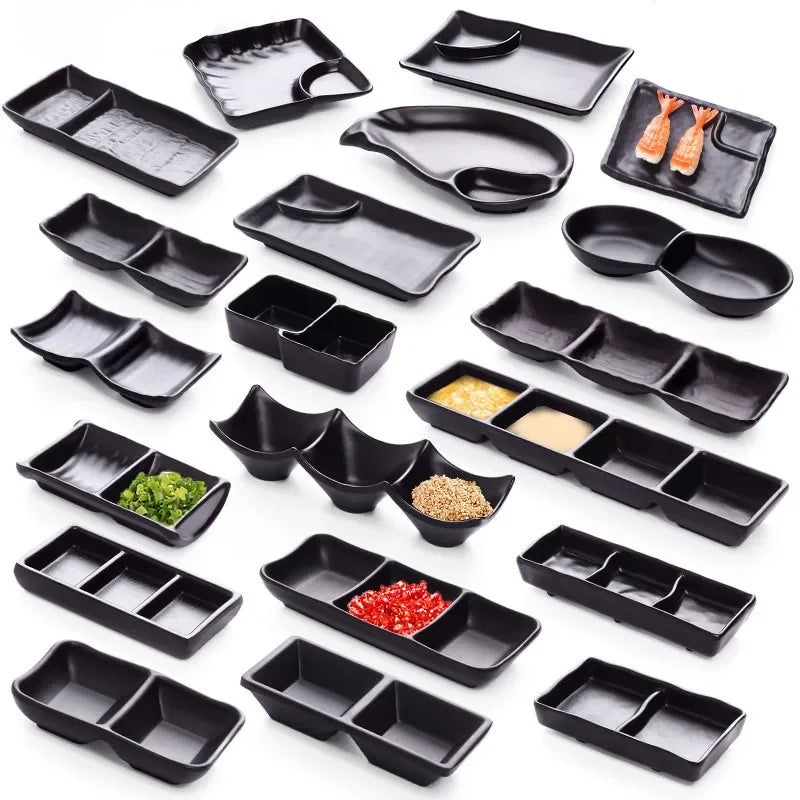 Japanese Melamine Dipping Saucer Plastic Dish Sauce Dispenser