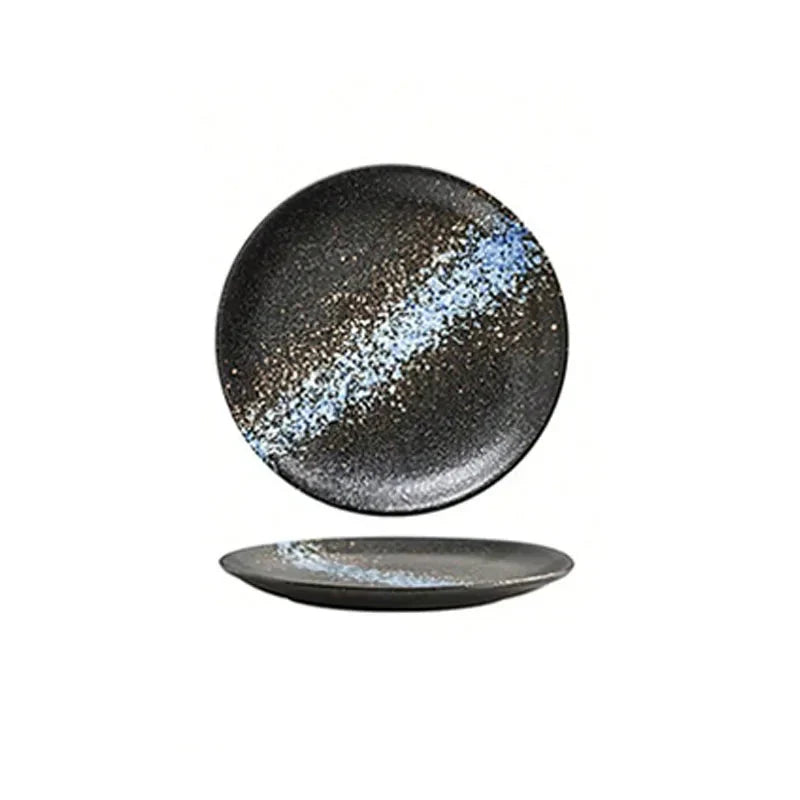 Japanese Style Ceramic Circular Dinner Plate Dessert Dish Plate