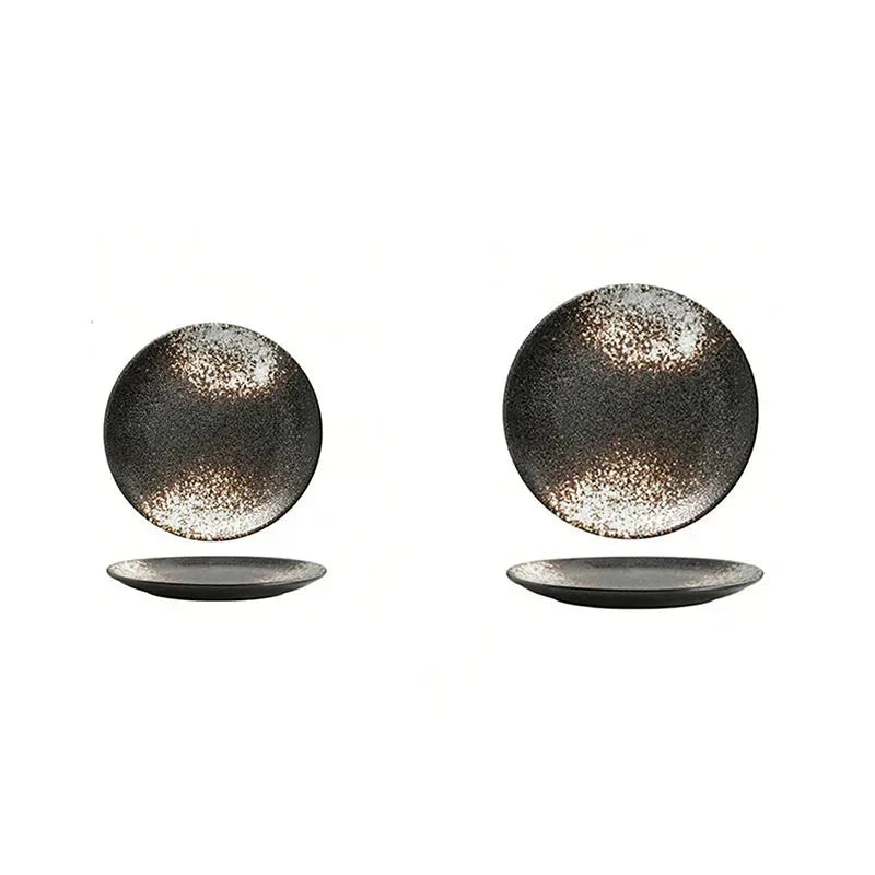 Japanese Style Ceramic Circular Dinner Plate Dessert Dish Plate